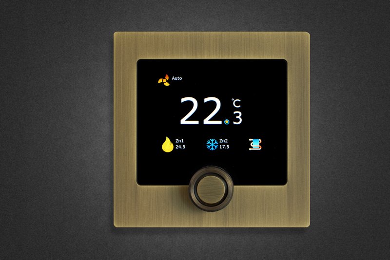 Polar Bear Alisse Aged Brass — Minimalist Thermostat UAE