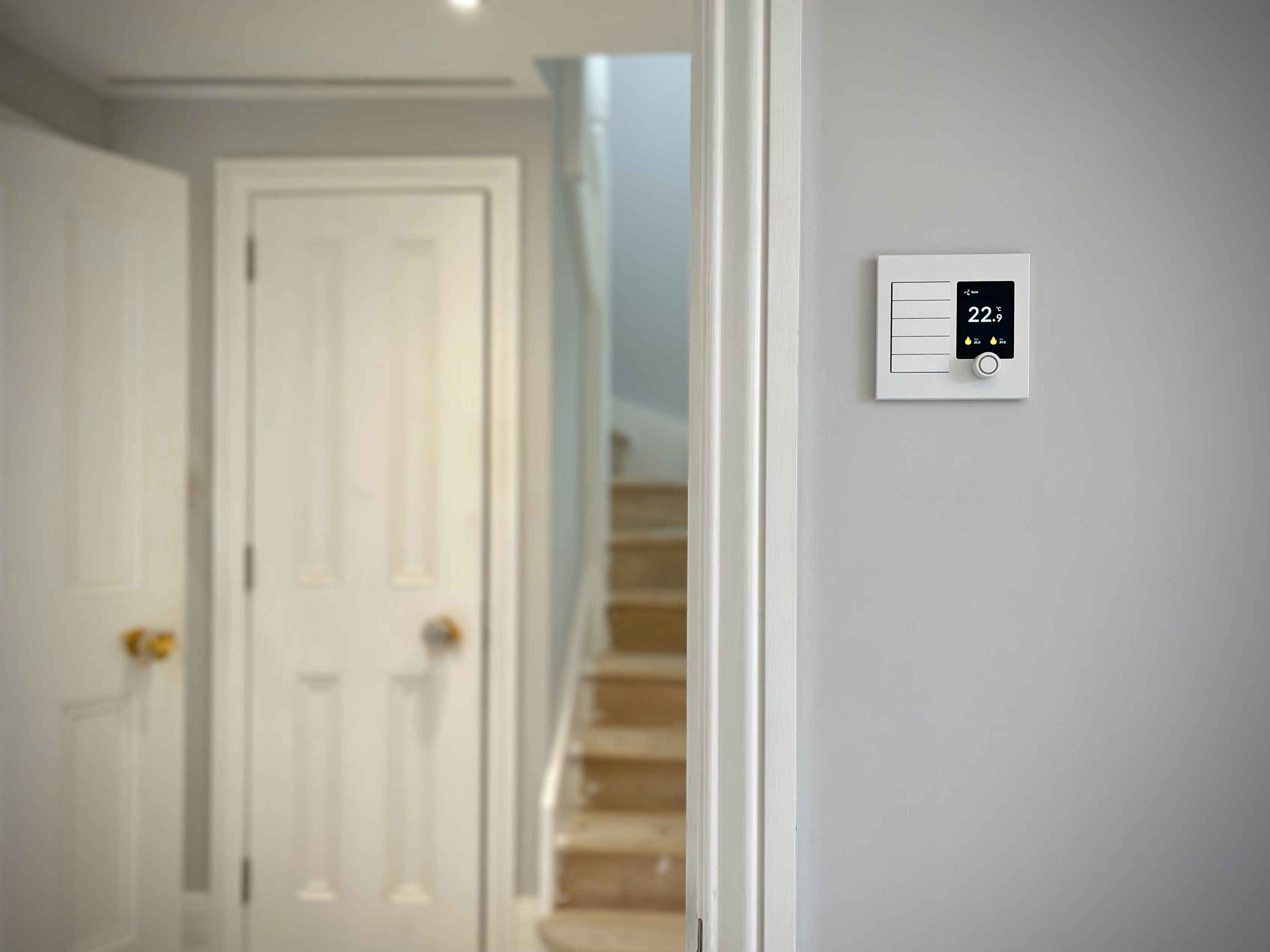 Zentium Pro thermostat on wall